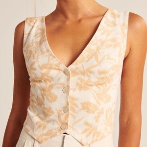 Abercrombie Brand New Vest Top Linen Adjustable Small